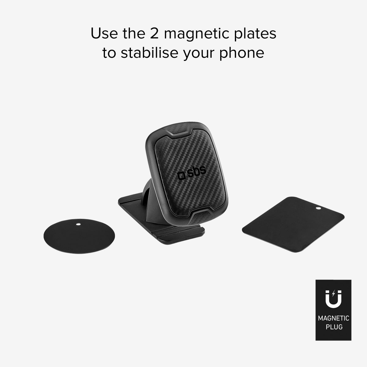 Soporte magnético para coche con adhesivo