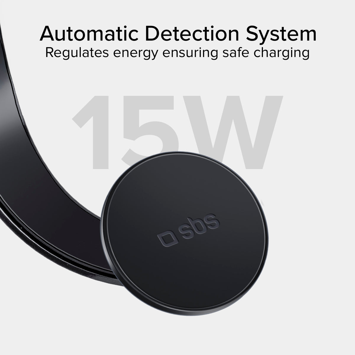 Support de voiture pour smartphone avec ventouse et recharge sans fil