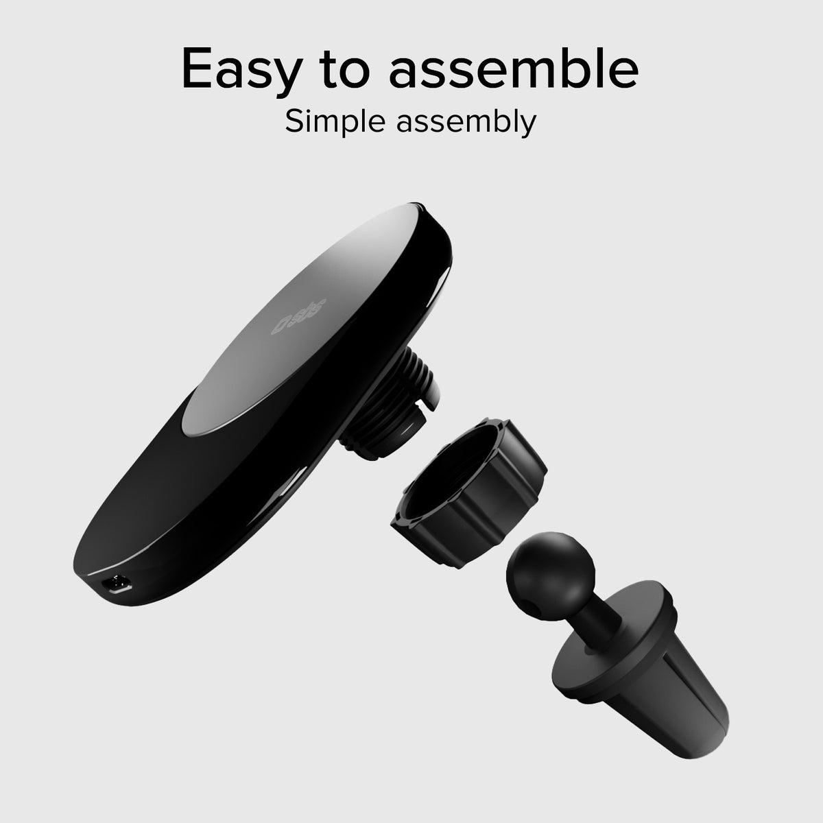 Support voiture pour iPhone compatible avec la charge MagSafe