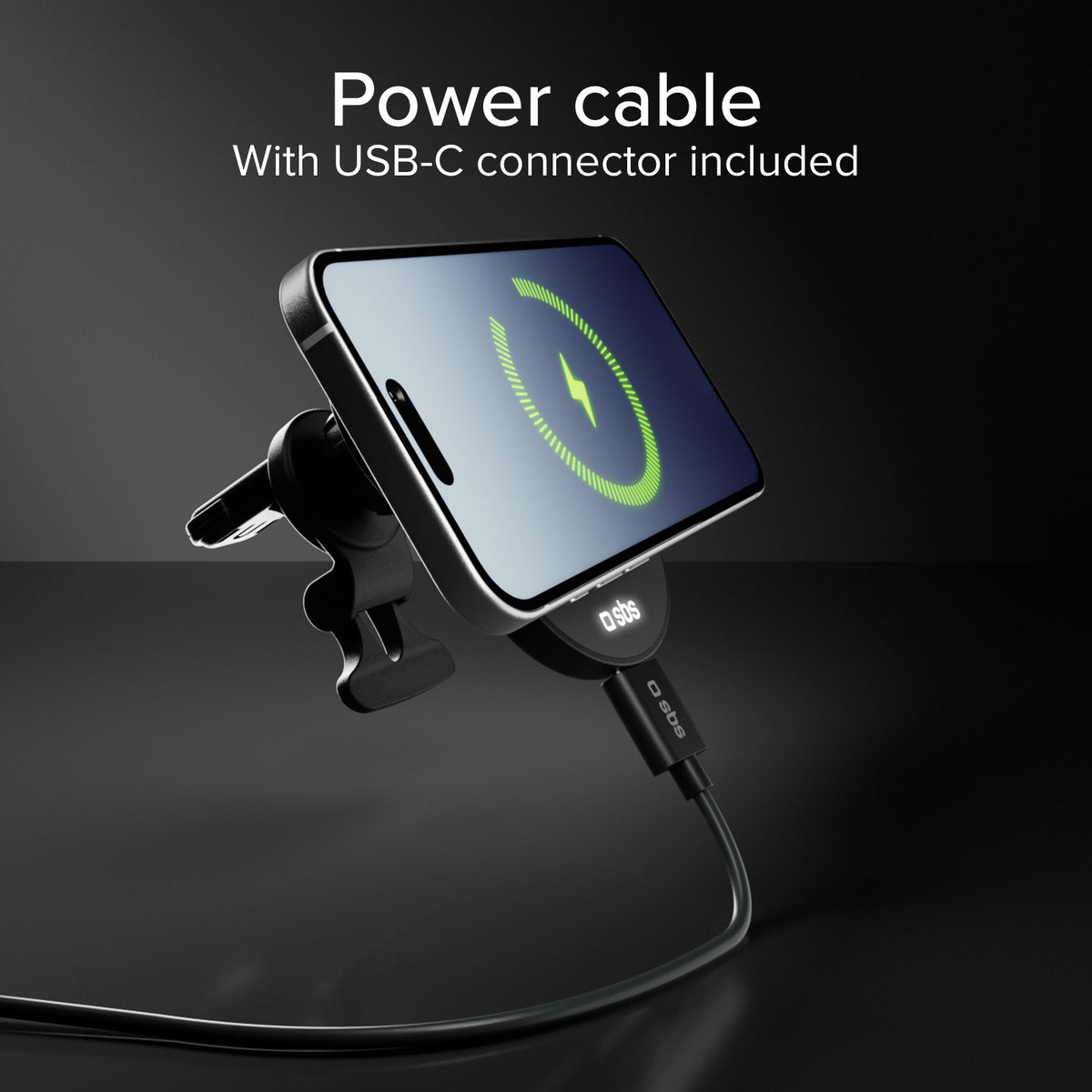 Support de voiture magnétique avec charge sans fil Qi2.2 25W