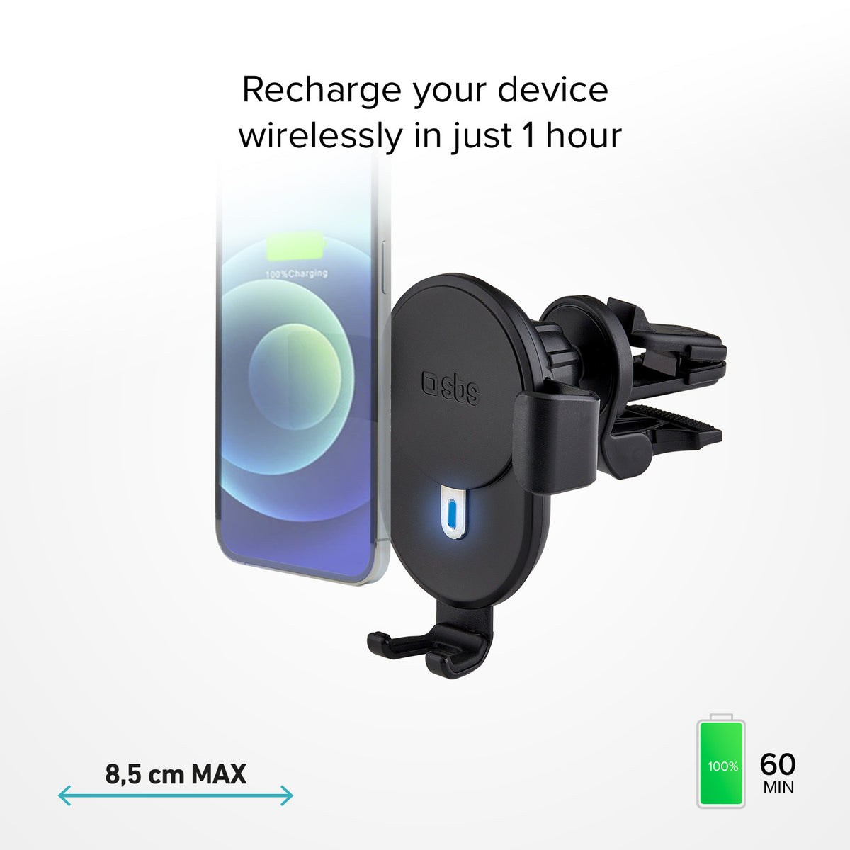 Support auto sans fil Gravity avec recharge sans fil 10 W