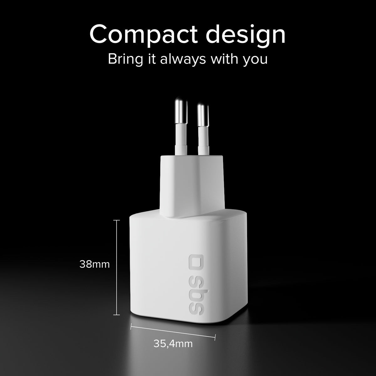 USB-C Wall Charger 20W GaN PD 3.0 Mini Size for Smartphones and Tablets