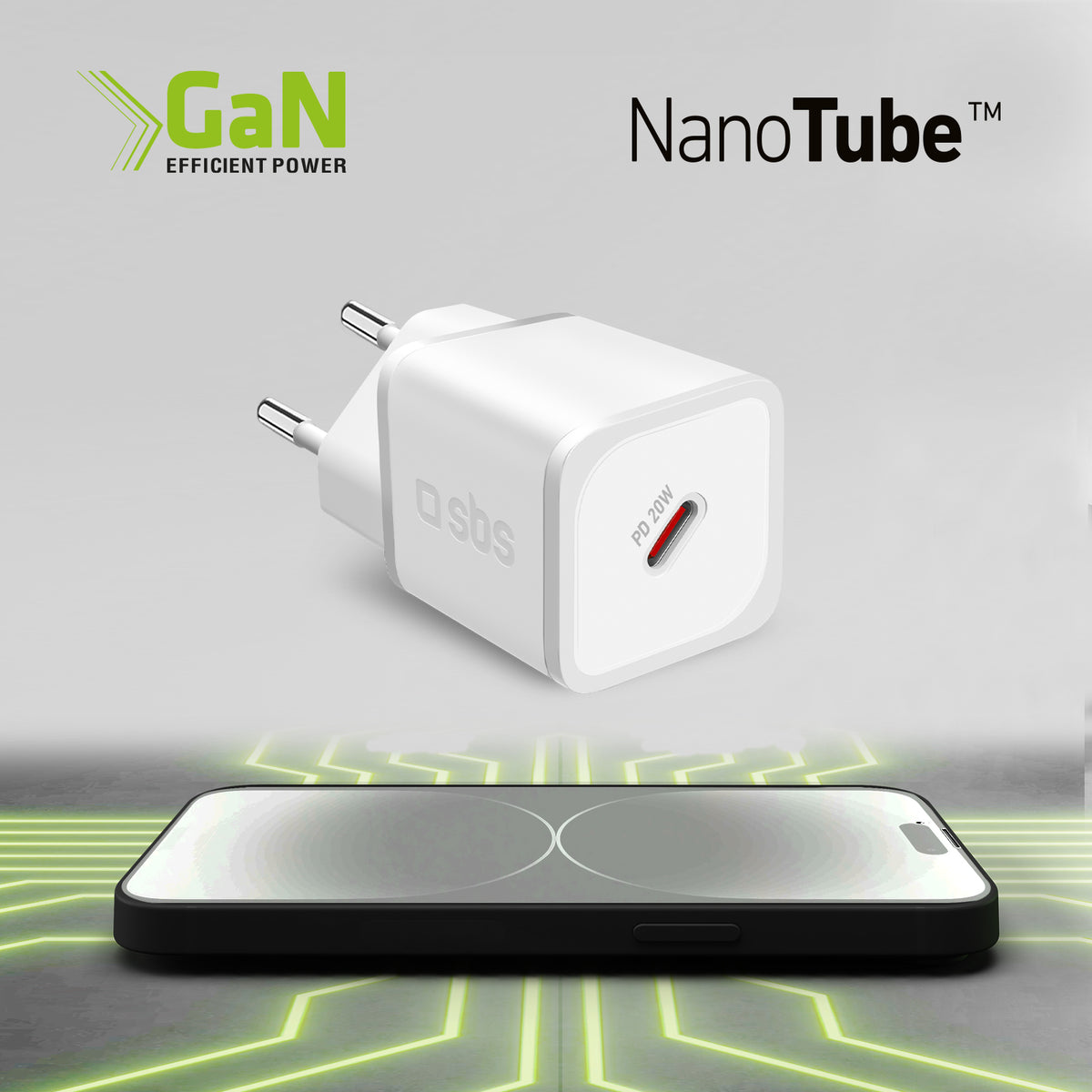 Chargeur Power Delivery GaN ultra-rapide de 20 watts, adapté pour MacBook Neo