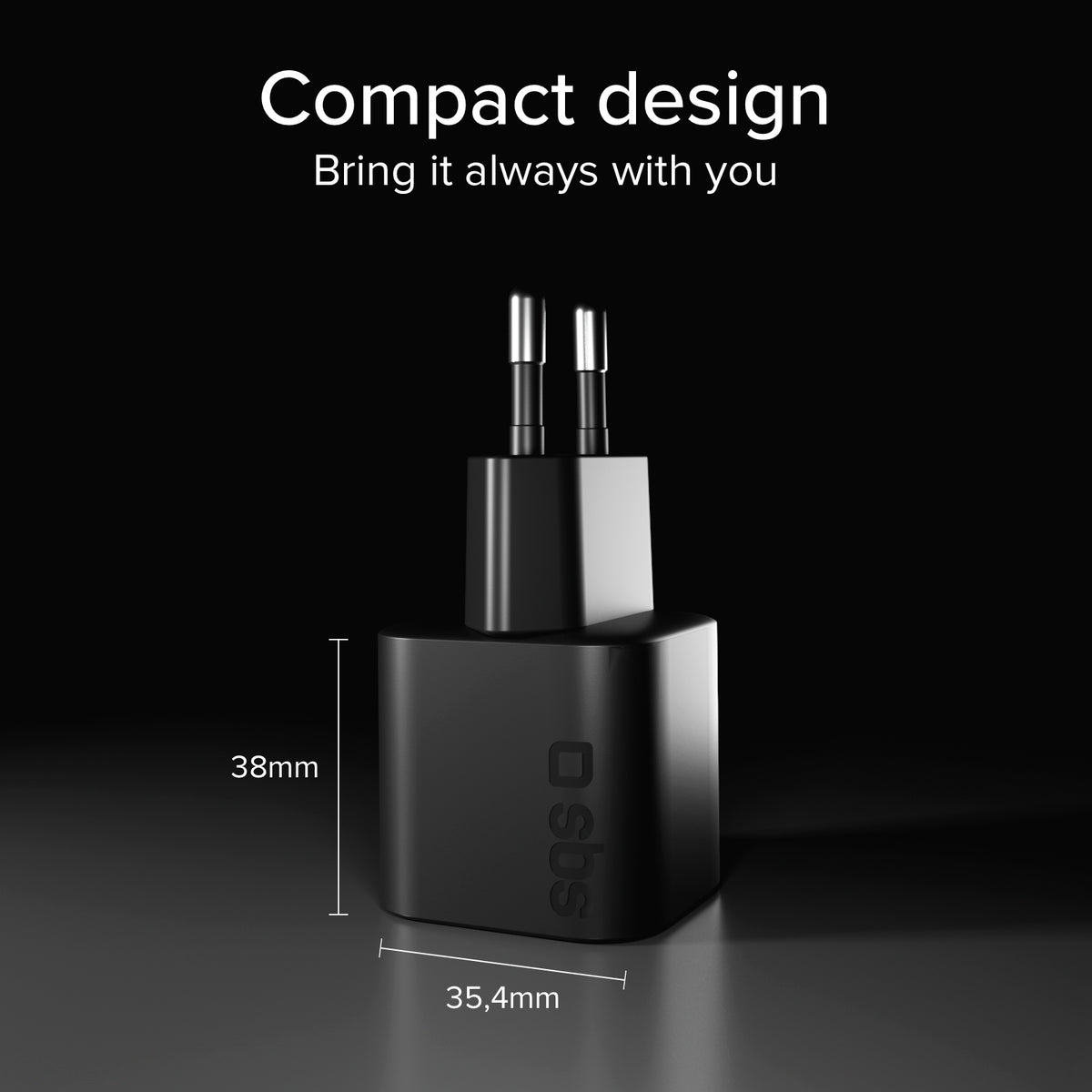 Kompaktes Wandladegerät USB-C mit 30 W, Power Delivery 3.0 und PPS