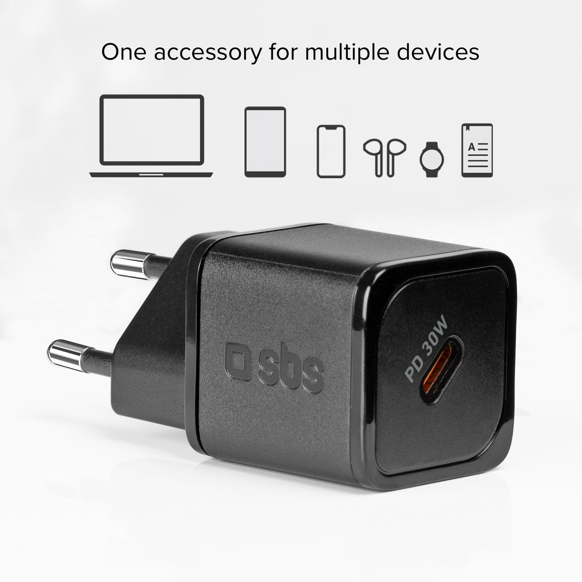 Chargeur Power Delivery GaN ultra-rapide de 30 watts