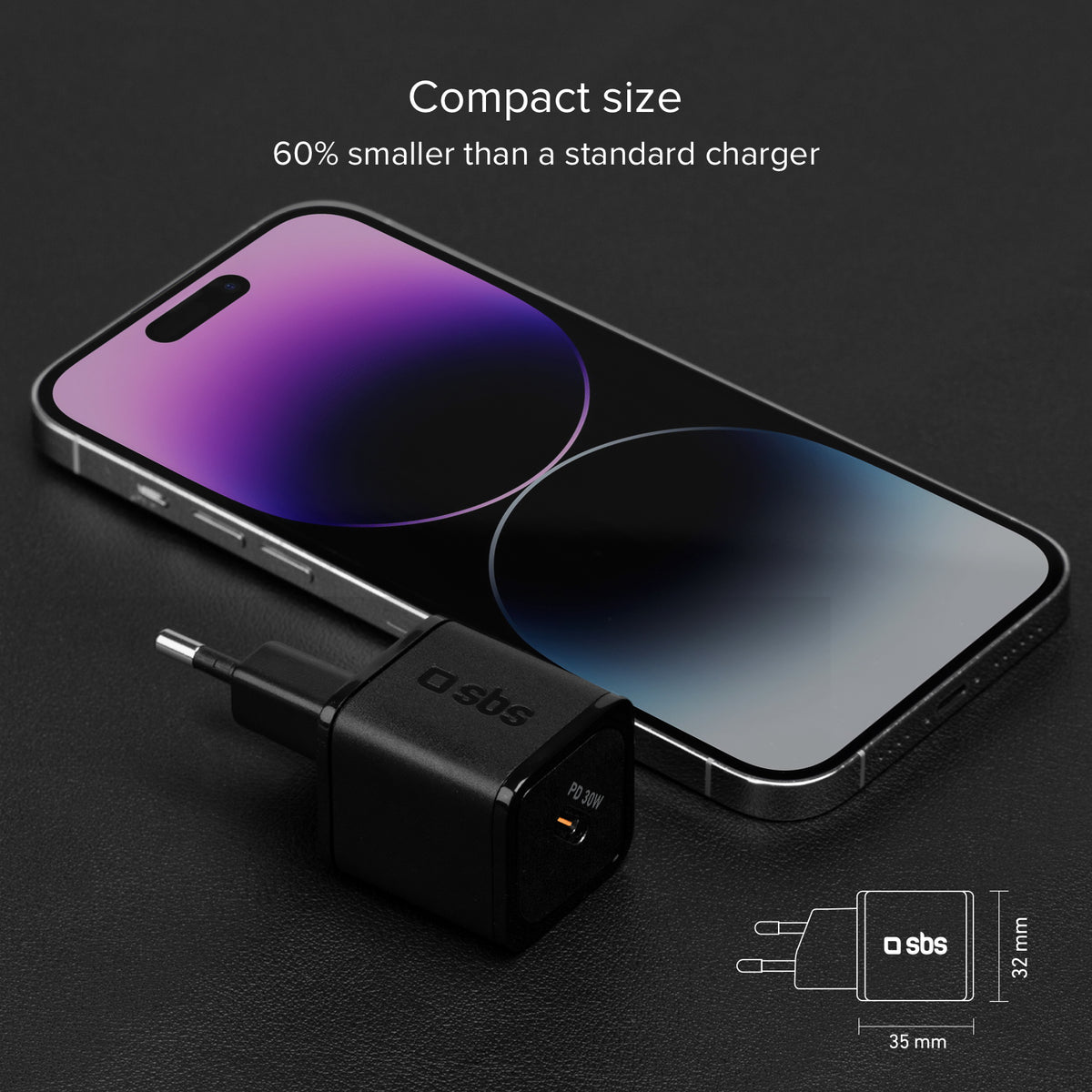 Chargeur Power Delivery GaN ultra-rapide de 30 watts