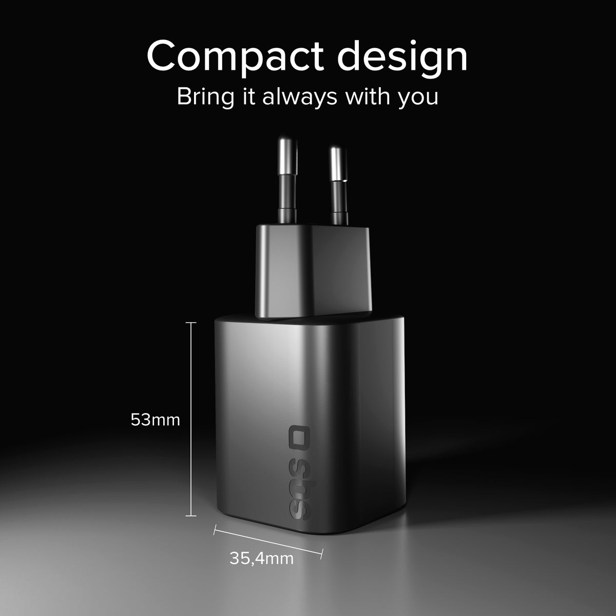 Cargador de pared USB-C ultracompacto de 45 W con Power Delivery 3.0 y PPS