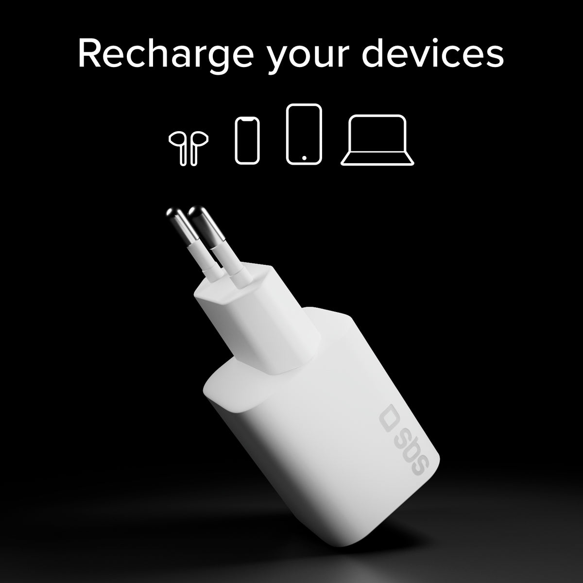 Cargador de pared USB-C ultracompacto de 45 W con Power Delivery 3.0 y PPS