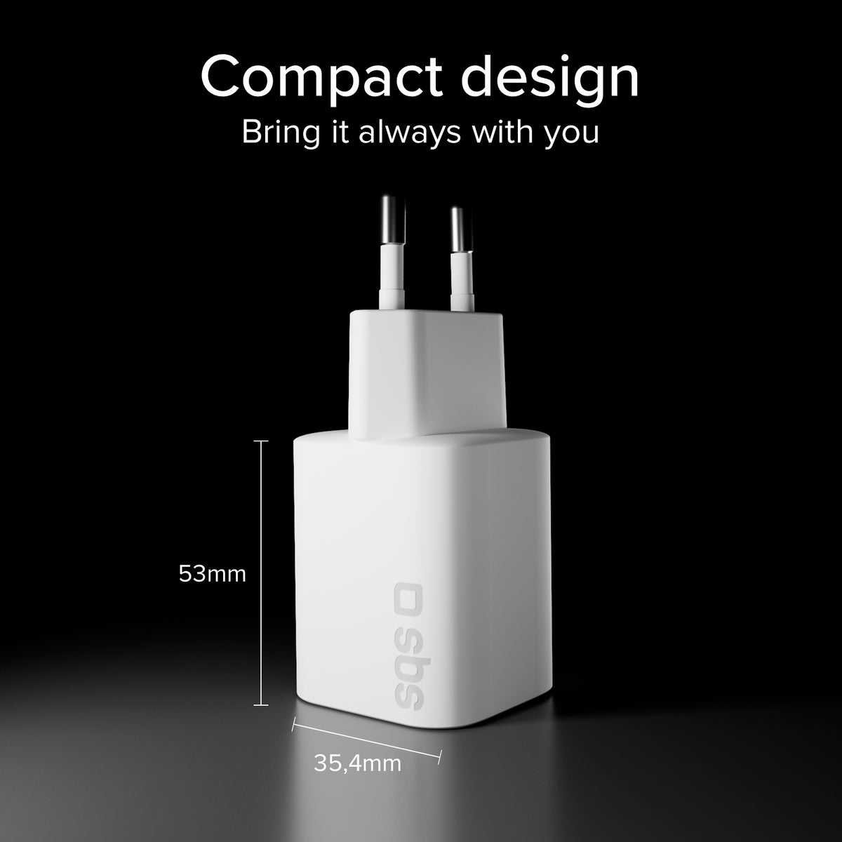 Cargador de pared USB-C ultracompacto de 45 W con Power Delivery 3.0 y PPS