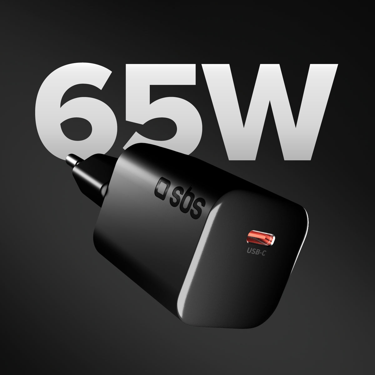 65 W USB-C GaN wall charger with Power Delivery 3.0 and Programmable Power Supply