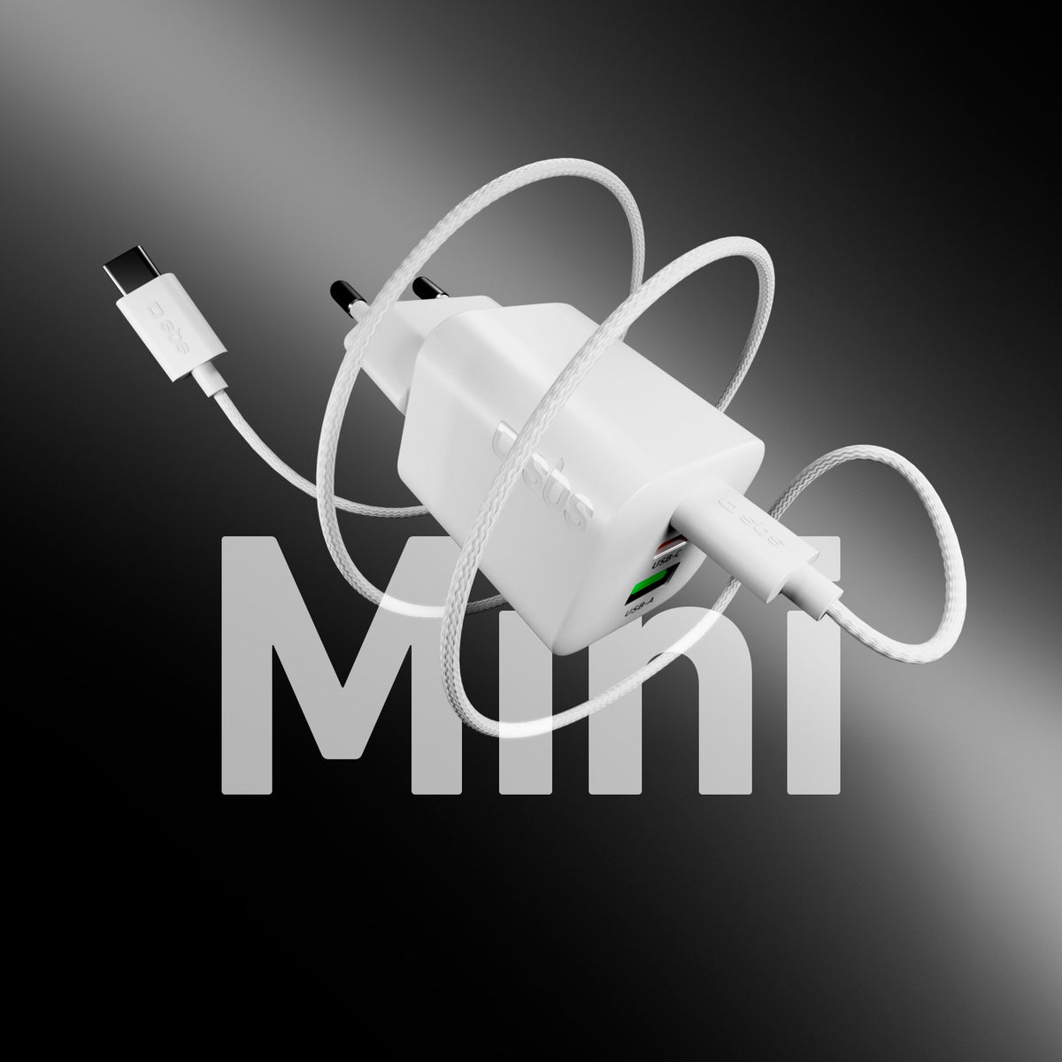 Chargeur GaN 65W avec 2 USB‑C PD + USB‑A