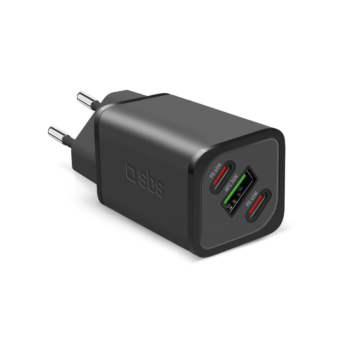 Chargeur de batterie GaN de 65 watts avec Power Delivery (PD)