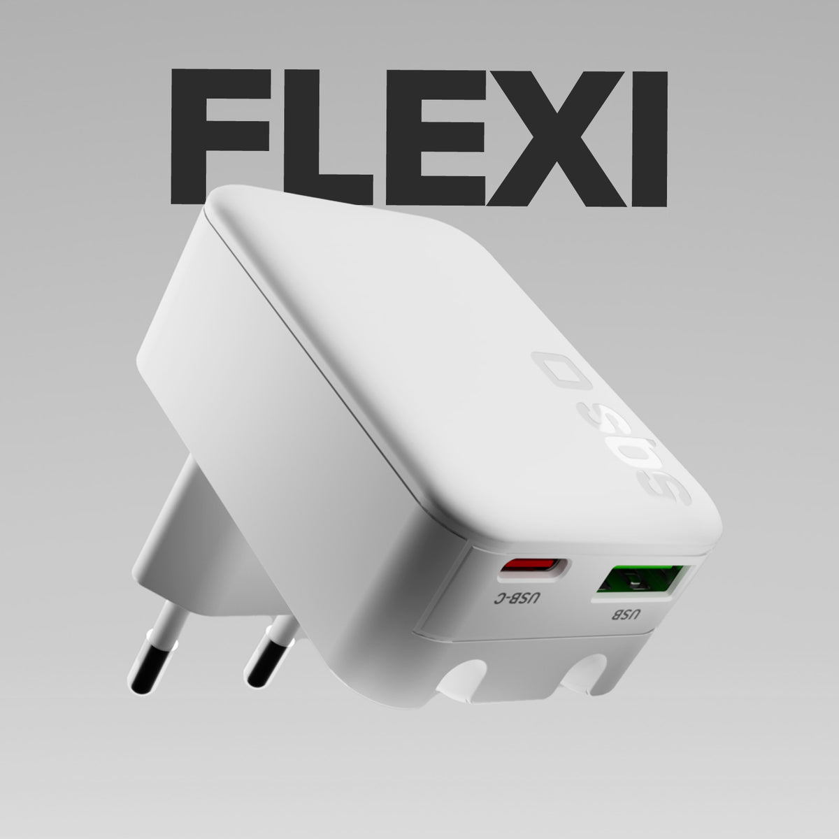 Cargador de pared Flexi Wall Charger 30W con enchufe plegable