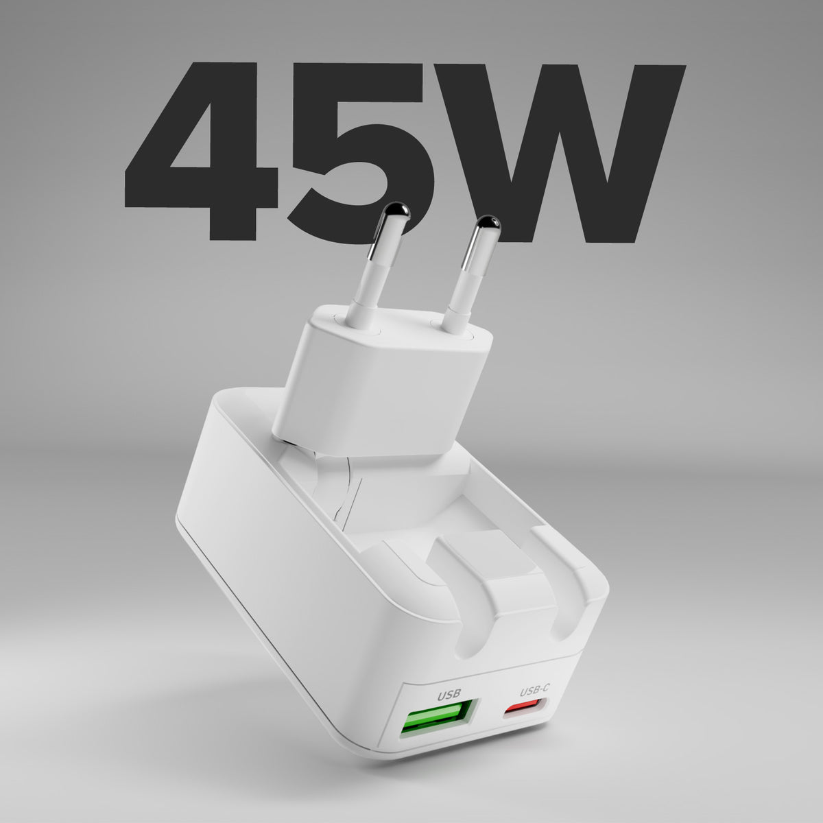 45W Flexi Wall Charger with Foldable Plug