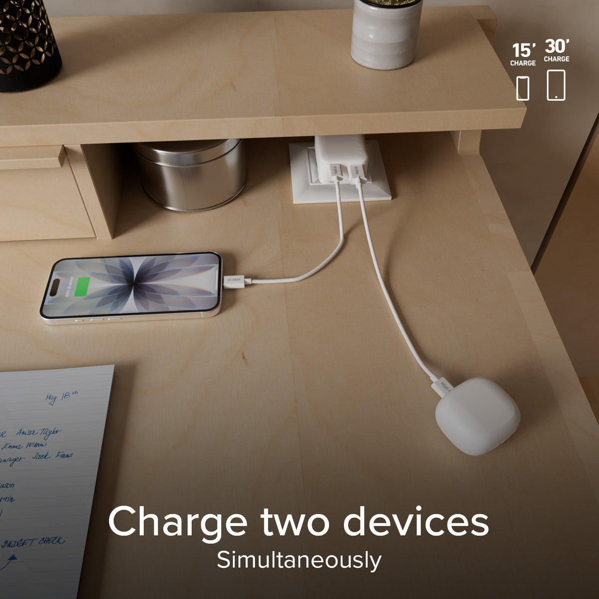65W Flexi Wall Charger with Folding Plug