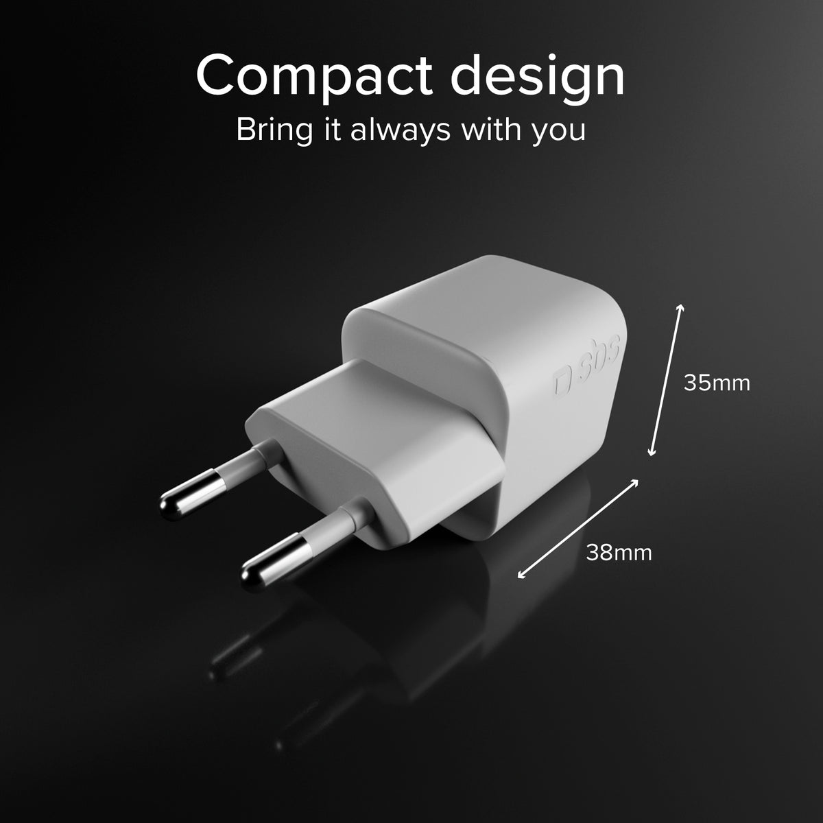 30W GaN Wandladegerät-Kit mit integriertem Power Delivery und 1,5 m USB-C-Kabel