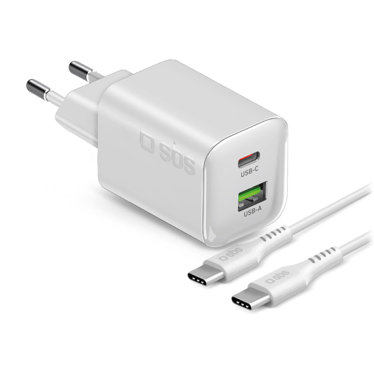 Kit Ladegerät für die Steckdose 45W GaN und Power Delivery, mit 1,5 m USB-C-Kabel