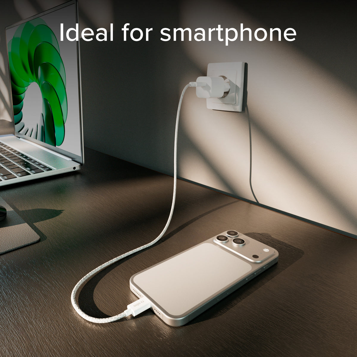 20W Power Delivery USB-C Wall Charger Kit with 1.5 m Braided USB-C Cable