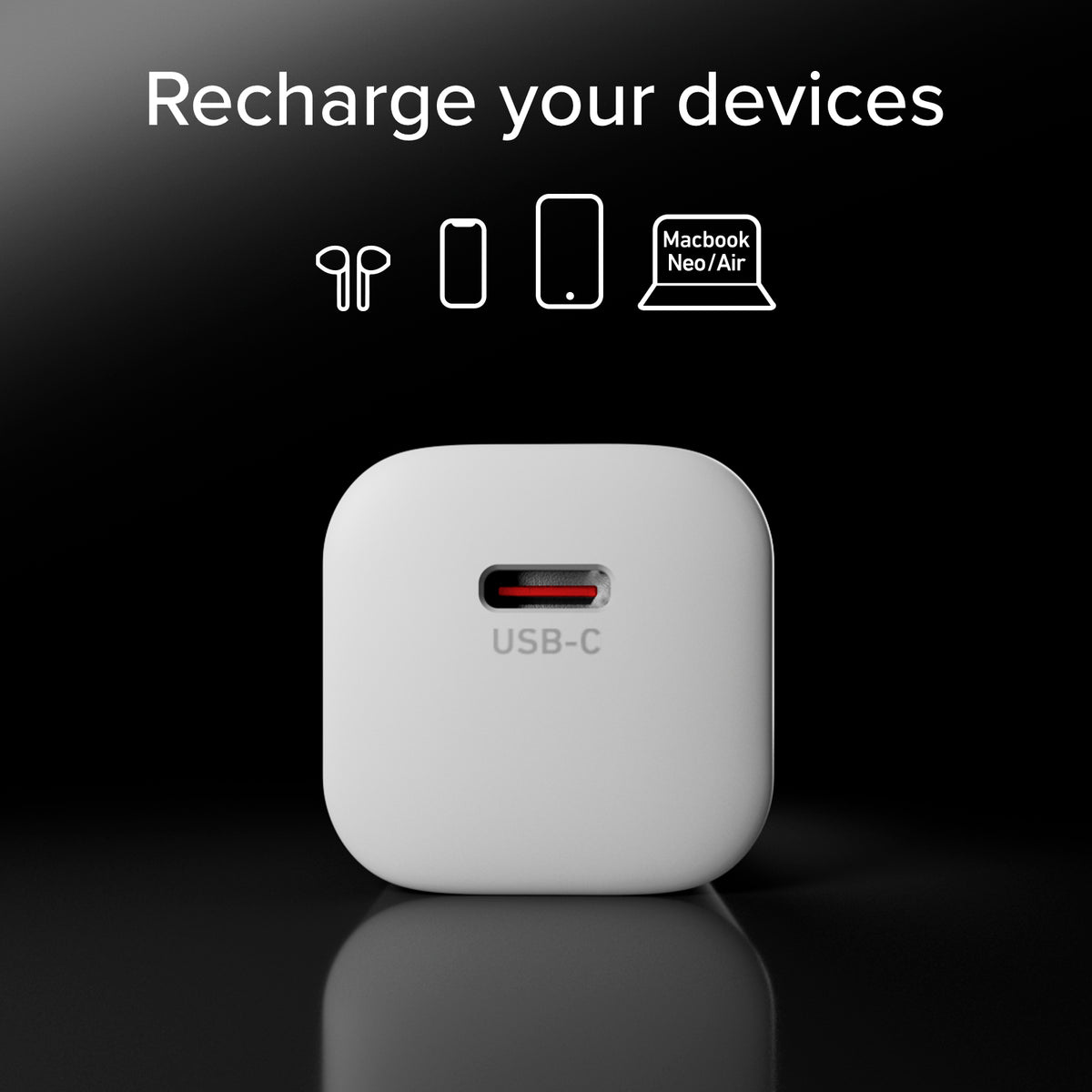 Charging Kit with 40W Wall Charger and 1.5 m Anti-Tangle Braided USB-C Cable