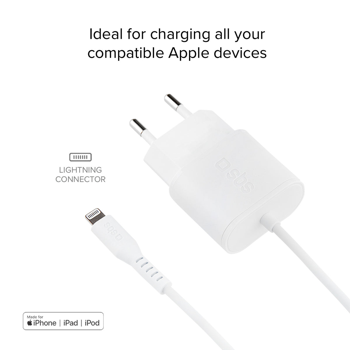 5W Travel Charger for iPhone, iPad and iPod