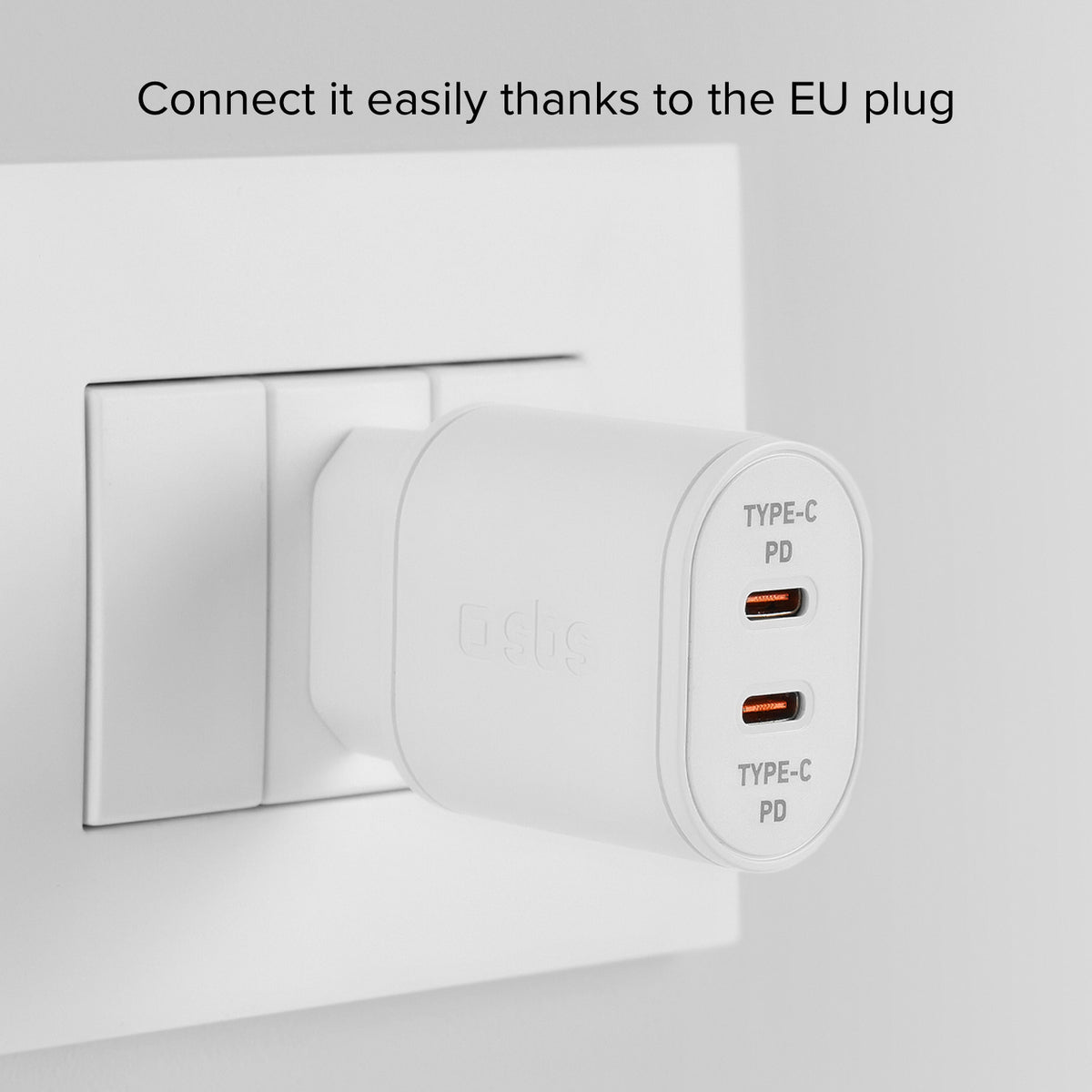 Cargador de pared Power Delivery 20 W con dos salidas USB-C, adecuado para MacBook Neo