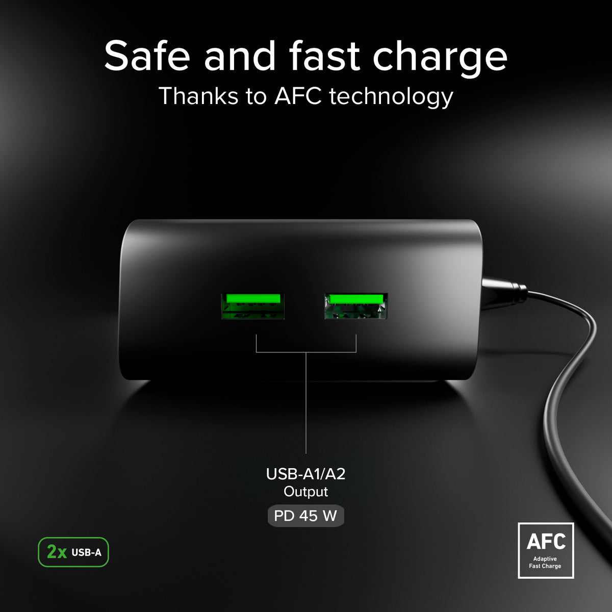 100W Power Delivery Tischladestation mit TFT-Display, 3 USB-C- und 2 USB-A-Anschlüssen, ideal für Laptops