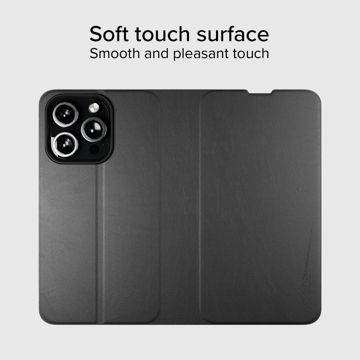 Book-style case with stand support for iPhone 16 Pro Max