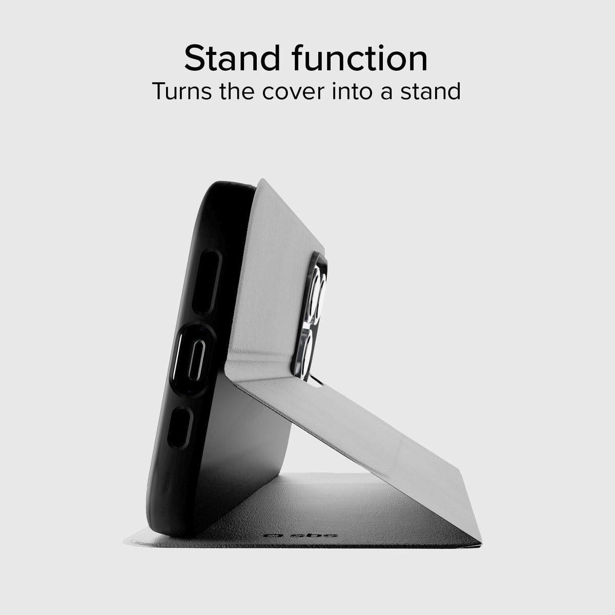 Book-style case with stand support for iPhone 16 Pro Max
