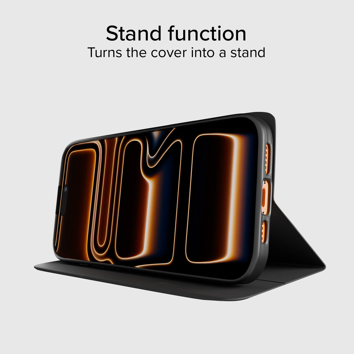 Book-style case with stand support for iPhone 17 Pro