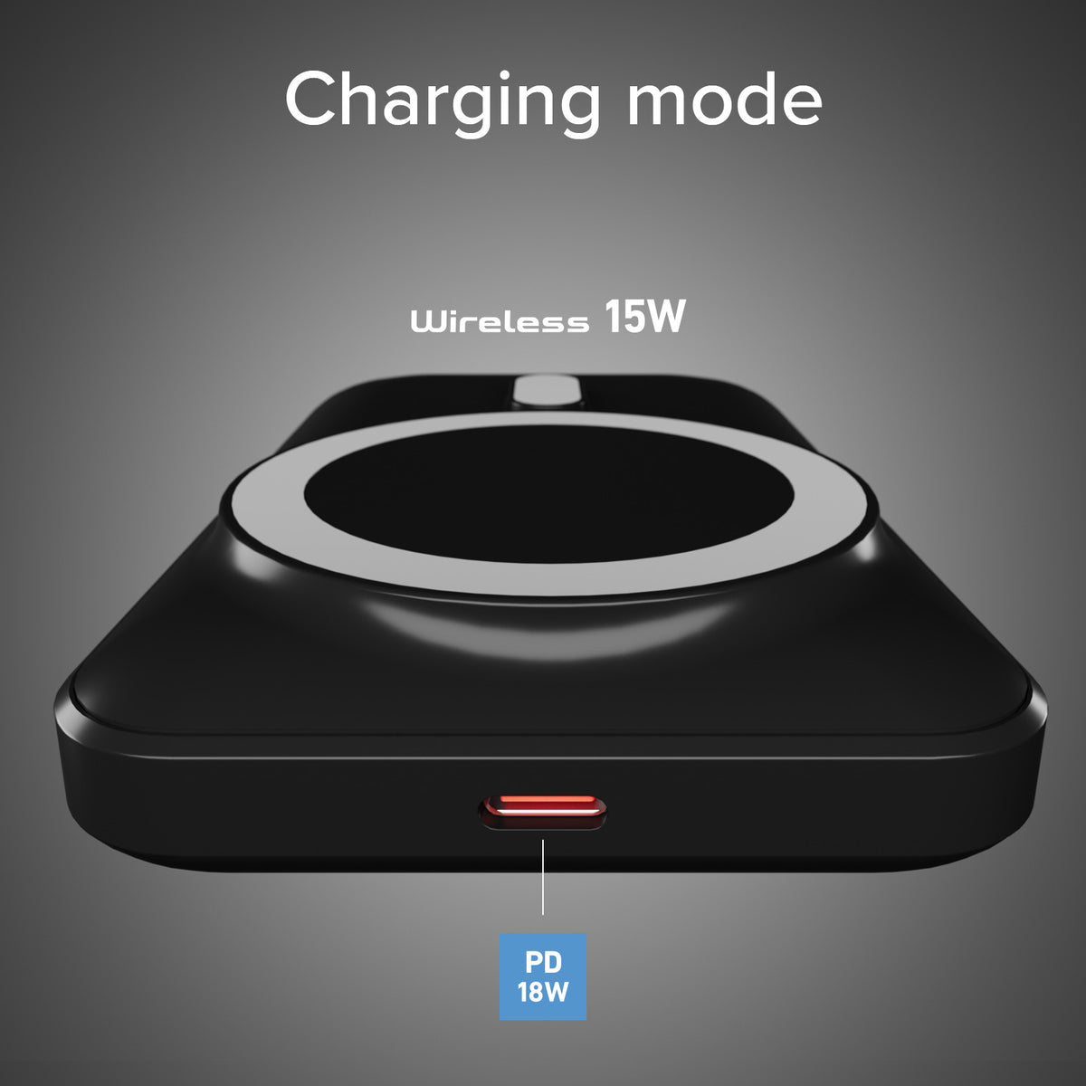 10,000 mAh Wireless Power Bank with Cooling Fan
