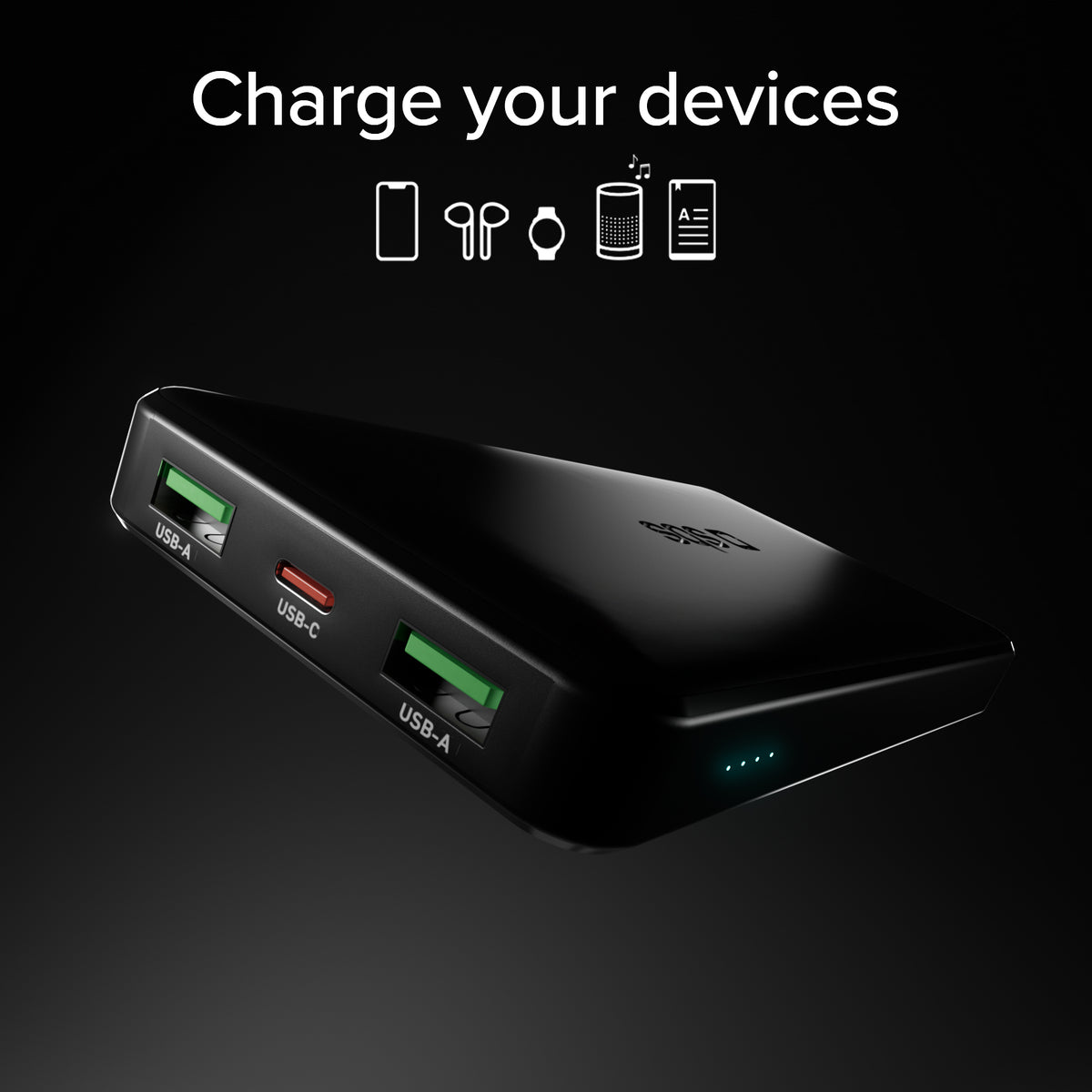 Power bank de 10 000 mAh con tecnología Power Delivery (PD) de 20 W