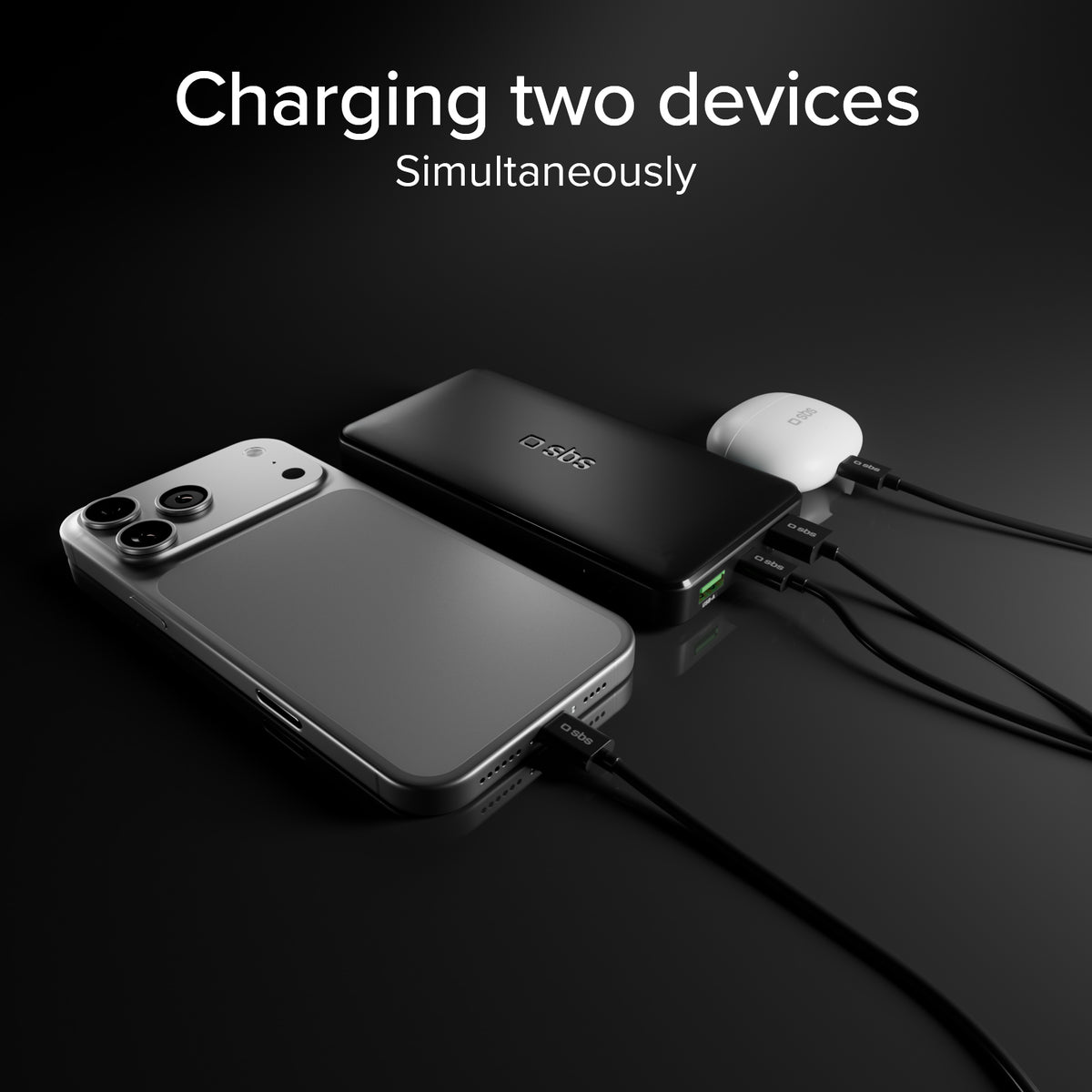 Power bank de 10 000 mAh con tecnología Power Delivery (PD) de 20 W