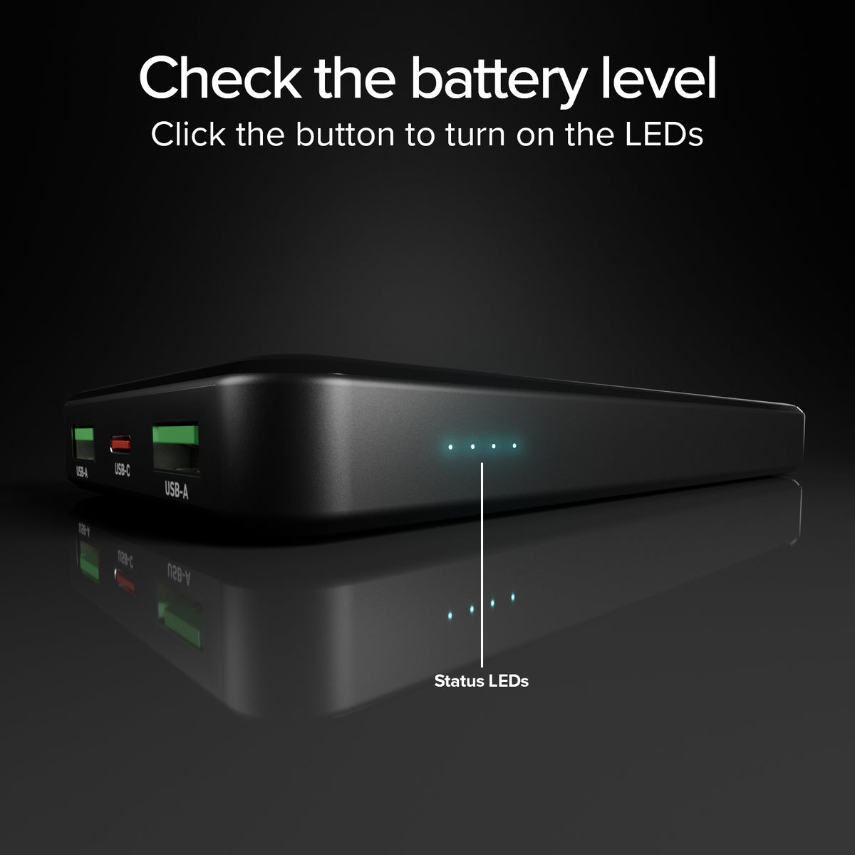 Power bank de 10 000 mAh con tecnología Power Delivery (PD) de 20 W