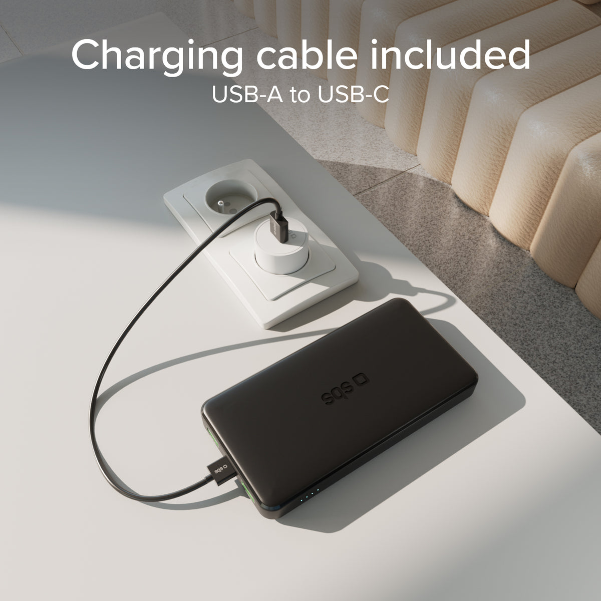 Power bank de 10 000 mAh con tecnología Power Delivery (PD) de 20 W