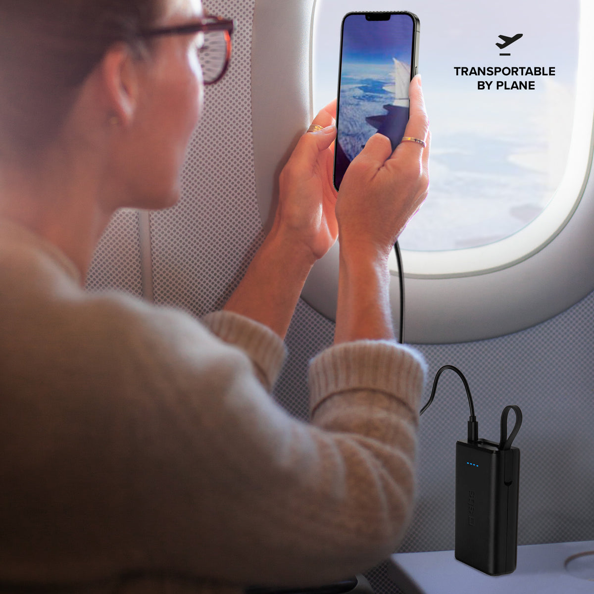 Power bank Power Delivery 20W 10000 mAh con cable USB-C integrado