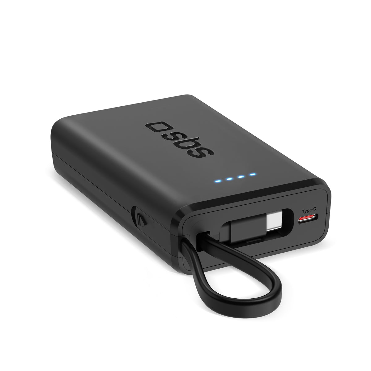 Power bank Power Delivery 20W 10000 mAh con cable USB-C integrado