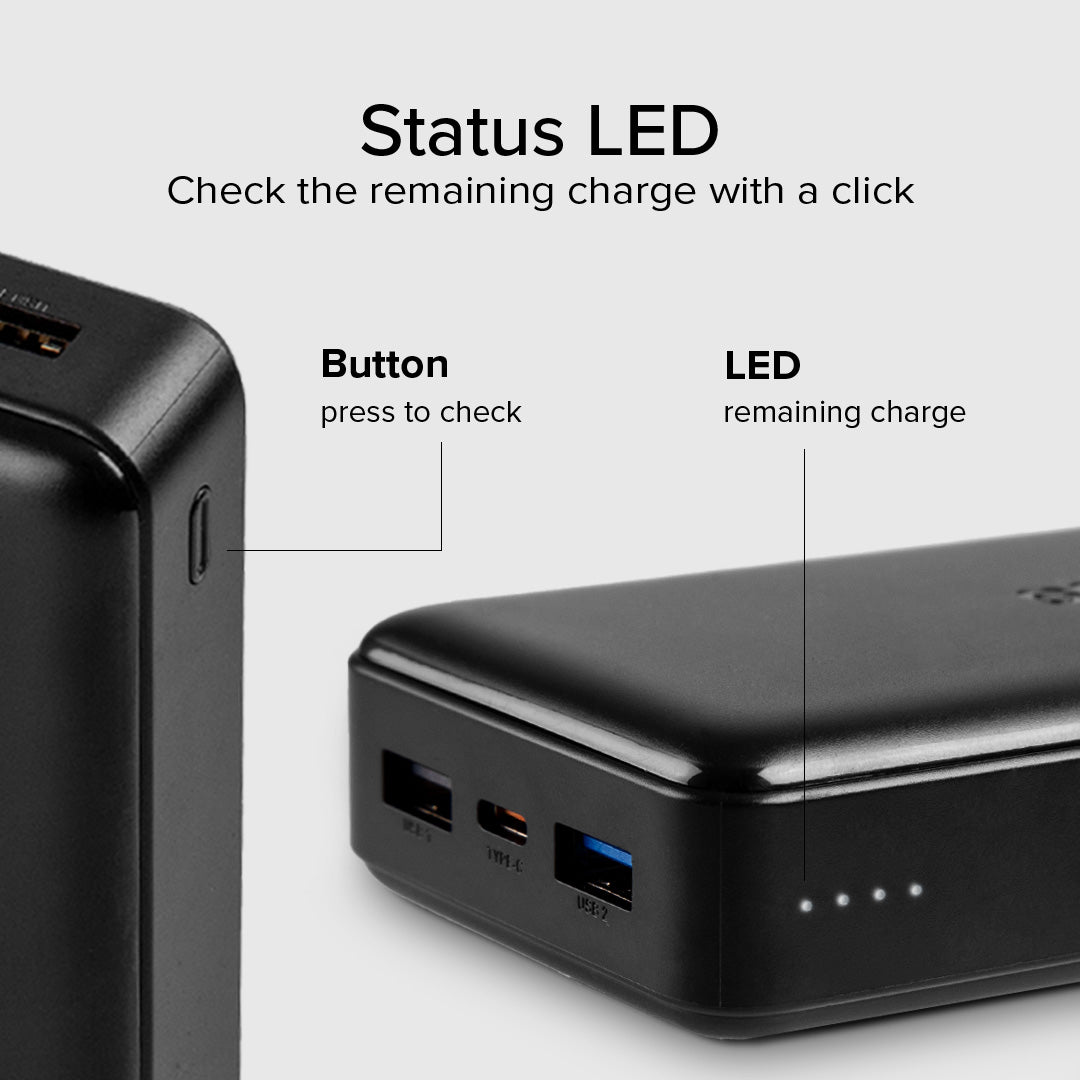 Powerbank fast charge de 20 000 mAh 2 USB
