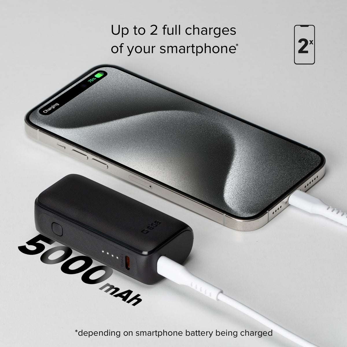 Ultrakompakte Powerbank mit 5000 mAh