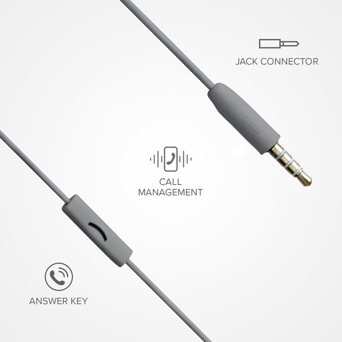 Kopfhörer mit Kabel Stereo Studio Mix 50, 3,5 mm-Klinkenstecker mit Mikrofon und Antworttaste