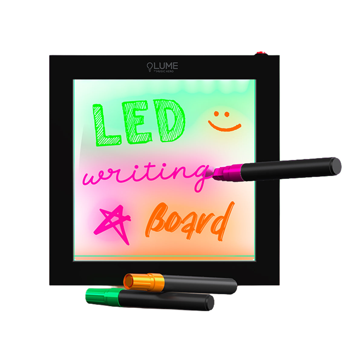 Customisable LED frame for writing or drawing