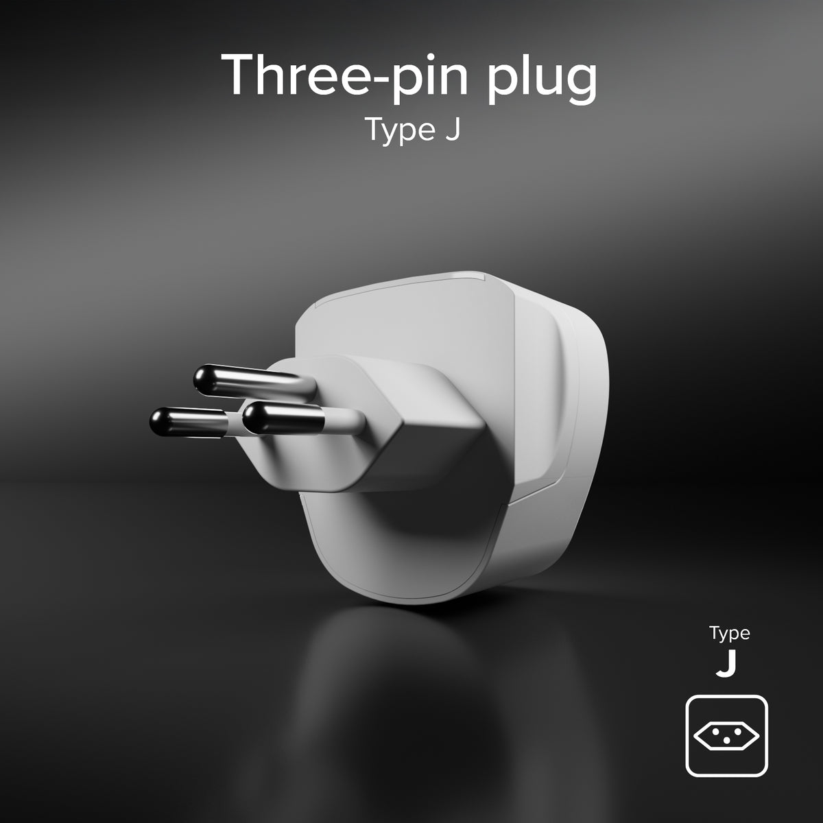 Adaptador de viaje universale Tipo J - Enchufe Suiza
