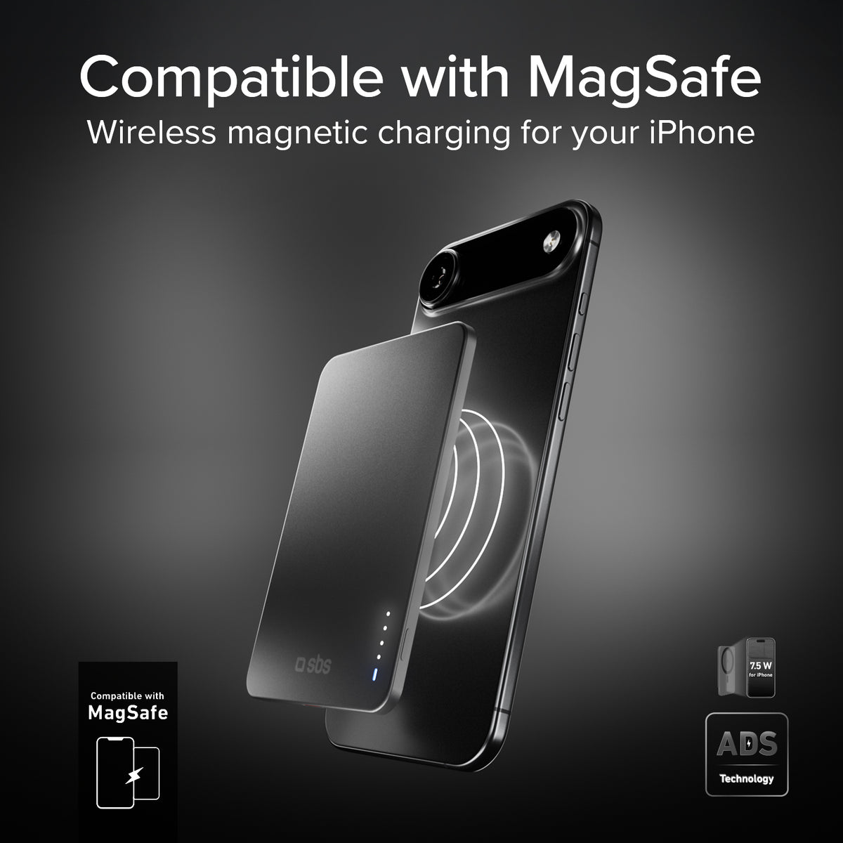 Extra-slim magnetic Power Bank 3000mAh