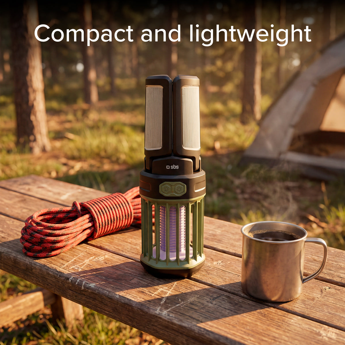 Outdoor lantern with 3000 mAh Power Bank and mosquito-repellent light