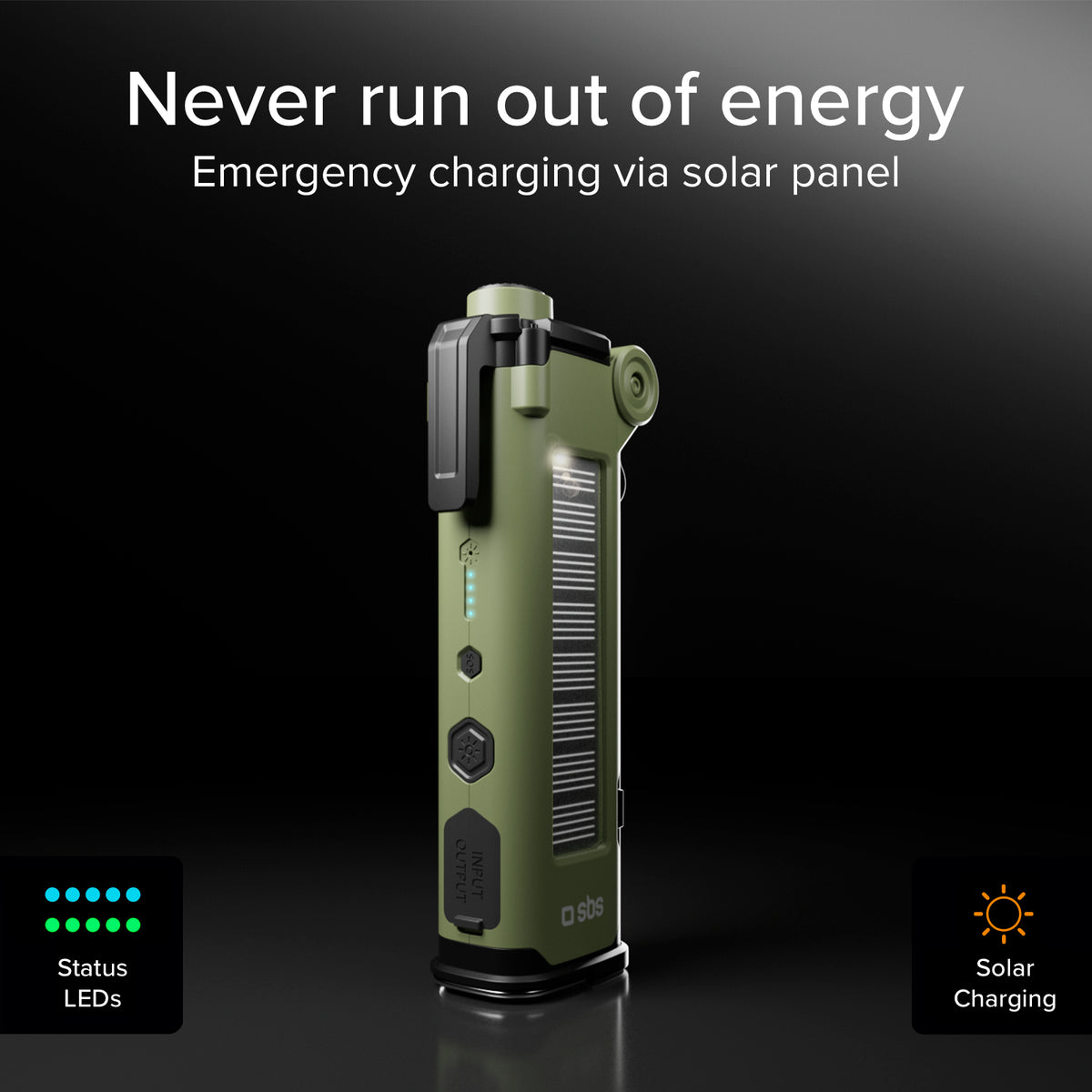 Multifunctional 3000 mAh Power Bank with SOS kit