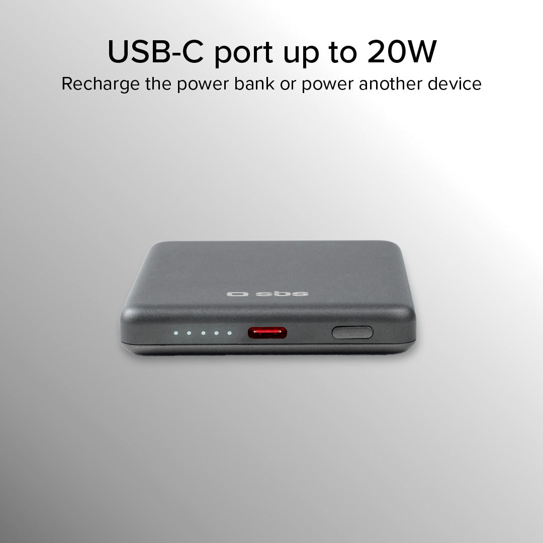 Power bank 5000 mAh compatibile con MagSafe