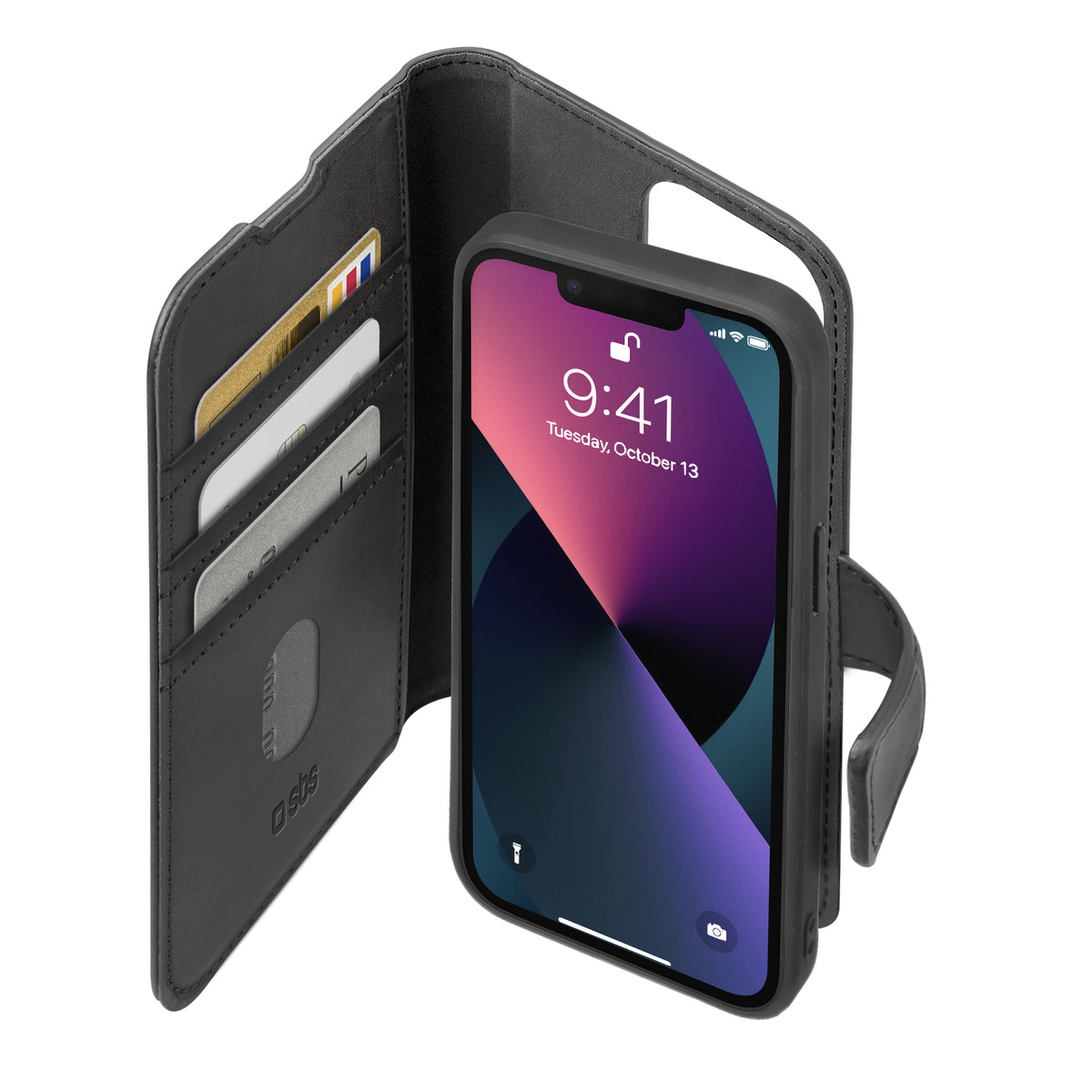 Étui portefeuille avec coque amovible pour iPhone 14 Plus