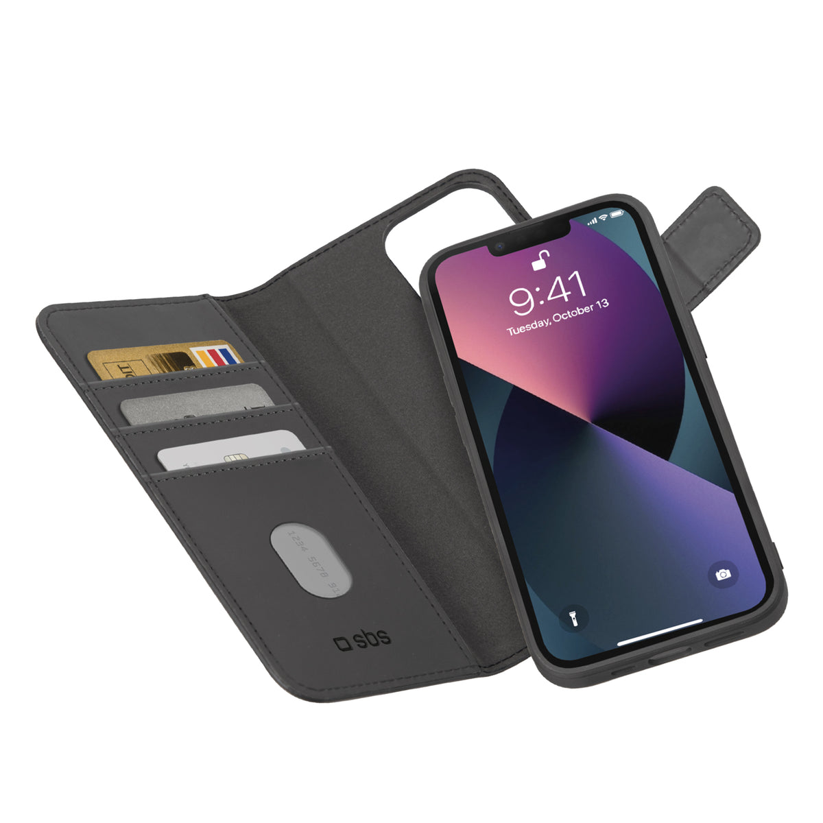 Étui portefeuille avec coque amovible pour iPhone 14 Plus
