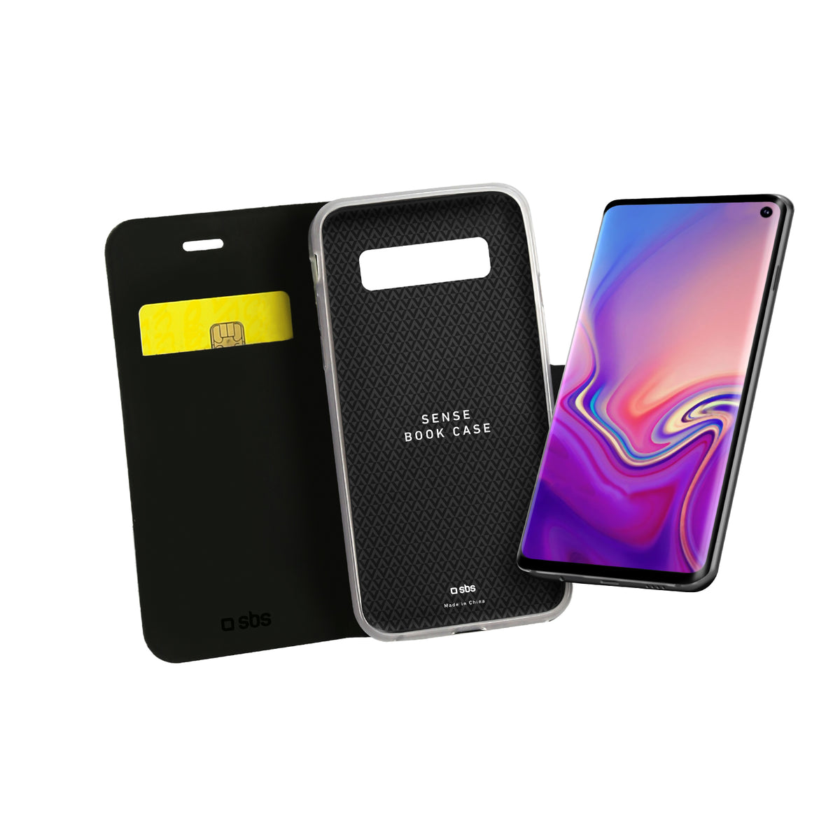Klapphülle im Hochformat Sense für Samsung Galaxy S10