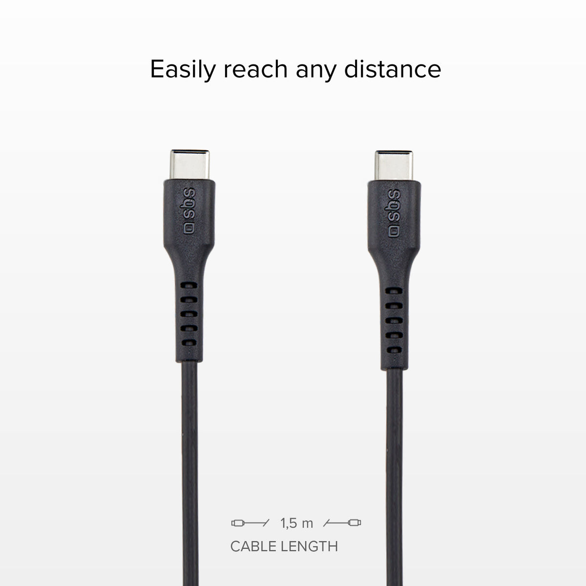 Cable de datos 1,5 m - Conectores USB-C