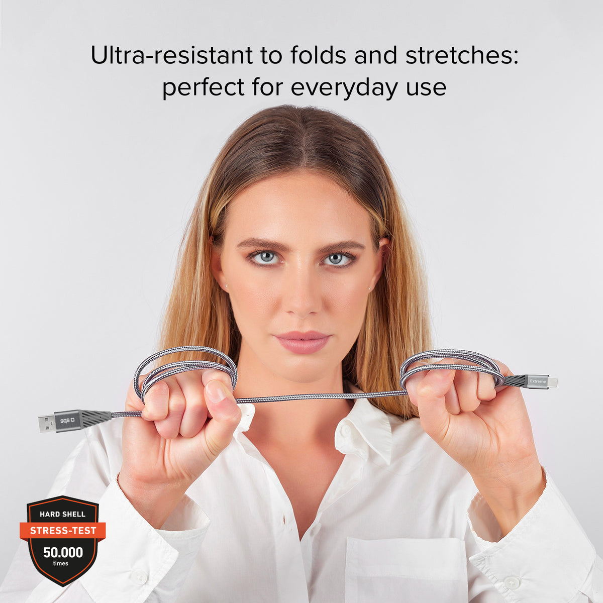 Cable USB – USB-C en fibra aramida